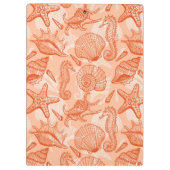 Seehand gezeichnetes Muster Klemmbrett (Rückseite)