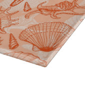 Seehand gezeichnetes Muster Schneidebrett (Ecke)