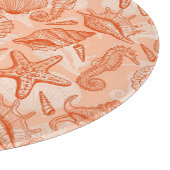 Seehand gezeichnetes Muster Schneidebrett (Ecke)