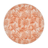 Seehand gezeichnetes Muster Schneidebrett (Vorderseite)