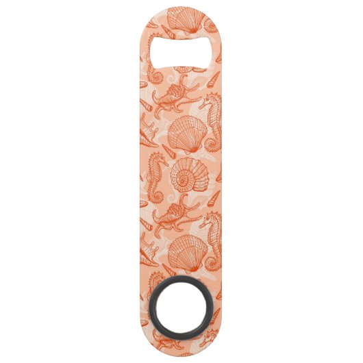 Seehand gezeichnetes Muster Speedflaschenöffner (Rückseite)