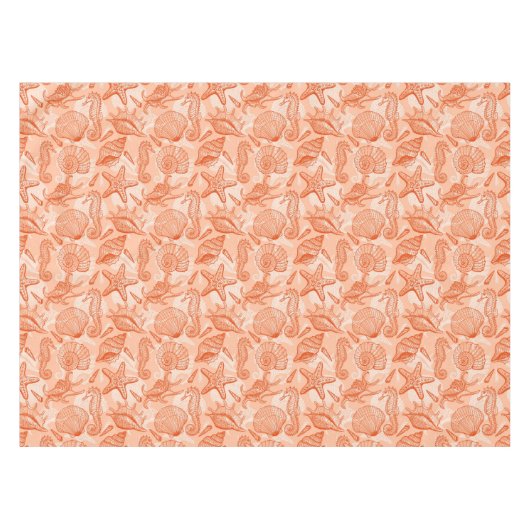 Seehand gezeichnetes Muster Tischdecke (Vorderseite (Horizontal))