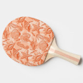 Seehand gezeichnetes Muster Tischtennis Schläger (Seitenansicht)