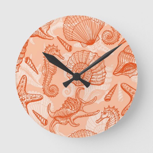 Seehandgezeichnet Runde Wanduhr (Vorderseite)