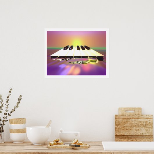 Seehang-Klaviertasten Poster (Küche)