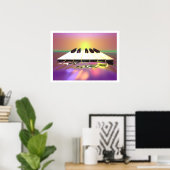Seehang-Klaviertasten Poster (Heimbüro)
