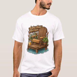 Seehär, völlig egal, Holzsteg und Stuhl T-Shirt