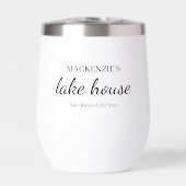 Seehaus Chic Simple Typografie Personalisiert (Vorderseite)