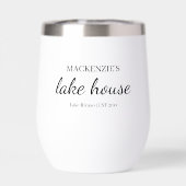 Seehaus Chic Simple Typografie Personalisiert (Rückseite)