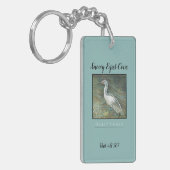 Seehaus Ferienvermietung Egret Shorebird Schlüsselanhänger (Vorderseite links)