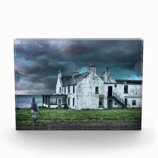 Seehaus Landschaft Fotoblock (Vorderseite)