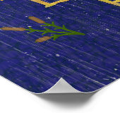 Seehaus Rustikale Bassfische | INDIVIDUELLE NAME Poster (Ecke)