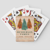 Seehaus Rustikales Lake House Boat Aquädukte Bäume Spielkarten (Rückseite)