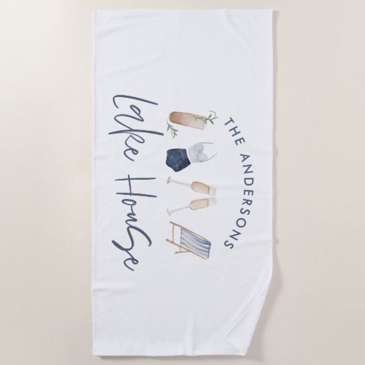 Seehaus Strandtuch (Vorderseite)