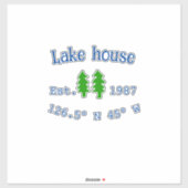 Seehaus wird gemietet. Datum Jahr benutzerdefinier Aufkleber (Blatt)