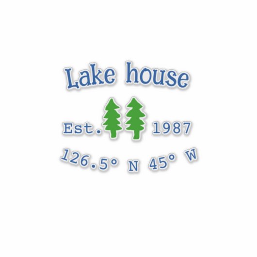 Seehaus wird gemietet. Datum Jahr benutzerdefinier Aufkleber (Vorderseite)