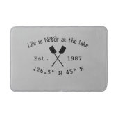 Seehaus wird gemietet. Datum Jahr benutzerdefinier Badematte (Vorderseite)