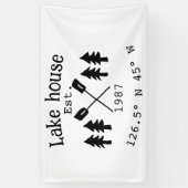 Seehaus wird gemietet. Datum Jahr benutzerdefinier Banner (Vertikal)