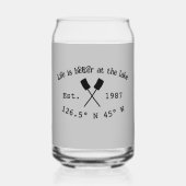 Seehaus wird gemietet. Datum Jahr benutzerdefinier Dosenglas (Vorderseite)