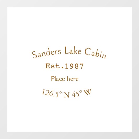 Seehaus wird gemietet. Datum Jahr benutzerdefinier Fensteraufkleber (Blatt)