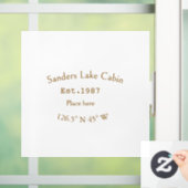 Seehaus wird gemietet. Datum Jahr benutzerdefinier Fensteraufkleber (Zuhause)