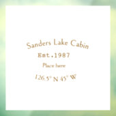 Seehaus wird gemietet. Datum Jahr benutzerdefinier Fensteraufkleber (Blatt 3)