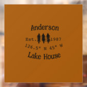 Seehaus wird gemietet. Datum Jahr benutzerdefinier Fensteraufkleber (Blatt 2)