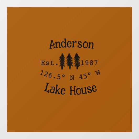 Seehaus wird gemietet. Datum Jahr benutzerdefinier Fensteraufkleber (Blatt)