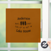 Seehaus wird gemietet. Datum Jahr benutzerdefinier Fensteraufkleber (Zuhause)