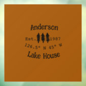 Seehaus wird gemietet. Datum Jahr benutzerdefinier Fensteraufkleber (Blatt 3)