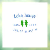 Seehaus wird gemietet. Datum Jahr benutzerdefinier Fensteraufkleber (Blatt 3)