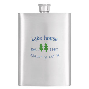 Seehaus wird gemietet. Datum Jahr benutzerdefinier Flachmann