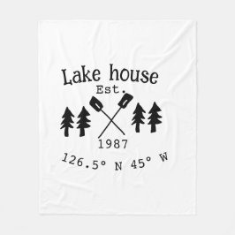 Seehaus wird gemietet. Datum Jahr benutzerdefinier Fleecedecke