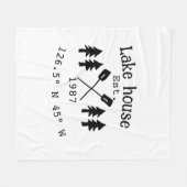 Seehaus wird gemietet. Datum Jahr benutzerdefinier Fleecedecke (Vorderseite (Horizontal))