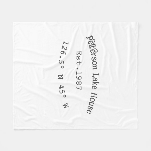 Seehaus wird gemietet. Datum Jahr benutzerdefinier Fleecedecke (Vorderseite (Horizontal))