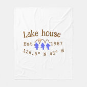 Seehaus wird gemietet. Datum Jahr benutzerdefinier Fleecedecke (Vorderseite)