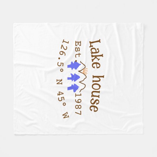 Seehaus wird gemietet. Datum Jahr benutzerdefinier Fleecedecke (Vorderseite (Horizontal))