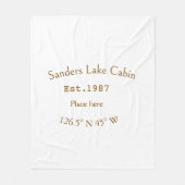 Seehaus wird gemietet. Datum Jahr benutzerdefinier Fleecedecke (Vorderseite)