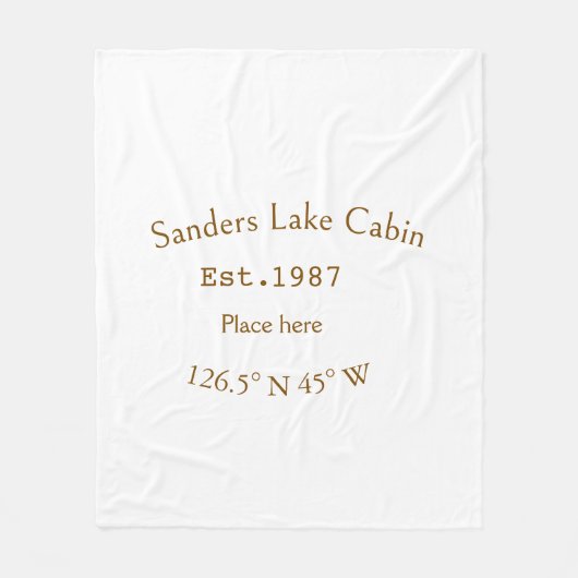 Seehaus wird gemietet. Datum Jahr benutzerdefinier Fleecedecke (Vorderseite)