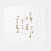 Seehaus wird gemietet. Datum Jahr benutzerdefinier Fleecedecke (Vorderseite (Horizontal))