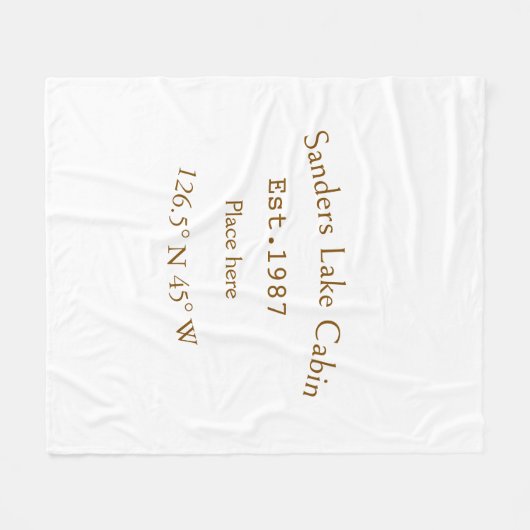 Seehaus wird gemietet. Datum Jahr benutzerdefinier Fleecedecke (Vorderseite (Horizontal))