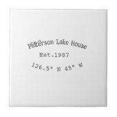 Seehaus wird gemietet. Datum Jahr benutzerdefinier Fliese (Vorderseite)