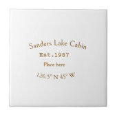 Seehaus wird gemietet. Datum Jahr benutzerdefinier Fliese (Vorderseite)