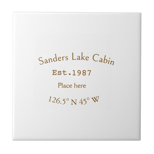 Seehaus wird gemietet. Datum Jahr benutzerdefinier Fliese (Vorderseite)