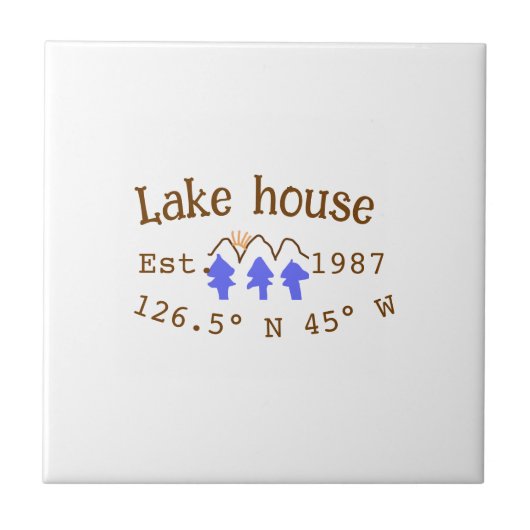 Seehaus wird gemietet. Datum Jahr benutzerdefinier Fliese (Vorderseite)