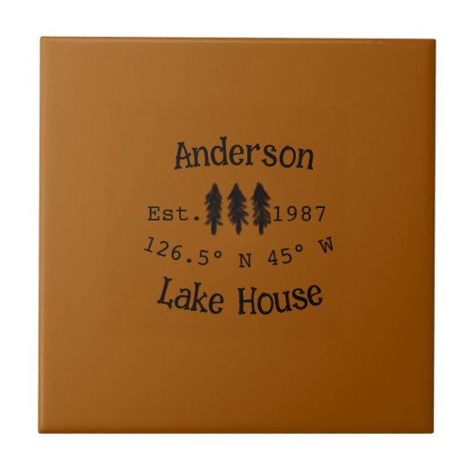 Seehaus wird gemietet. Datum Jahr benutzerdefinier Fliese (Vorderseite)