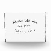 Seehaus wird gemietet. Datum Jahr benutzerdefinier Fotoblock (Vorderseite)