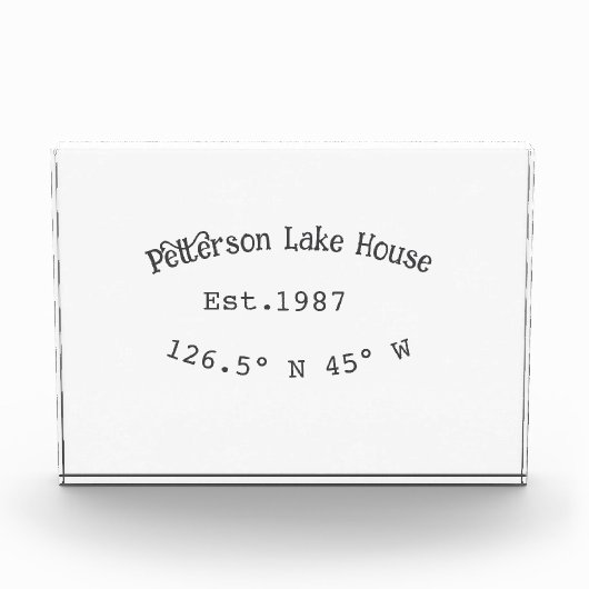 Seehaus wird gemietet. Datum Jahr benutzerdefinier Fotoblock (Vorderseite)