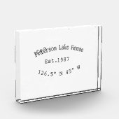 Seehaus wird gemietet. Datum Jahr benutzerdefinier Fotoblock (Links)