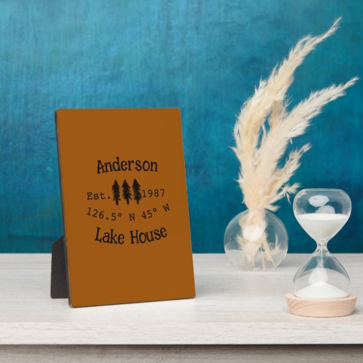 Seehaus wird gemietet. Datum Jahr benutzerdefinier Fotoplatte (Seite)